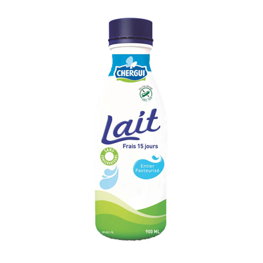 Fresh whole milk extended shelf life 900ml - CHERGUI
