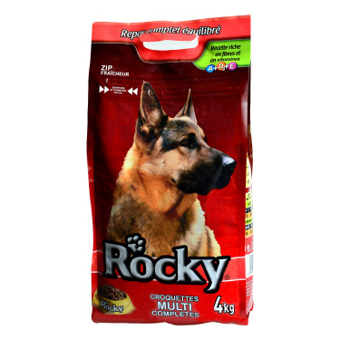 Croquettes Multi-Complètes pour Chien Adulte Rocky   4Kg