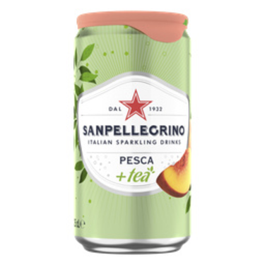 Soft Drink Flavored with Tea Extract and Organic San Pellegrino Italian Peach Juice 25 cl