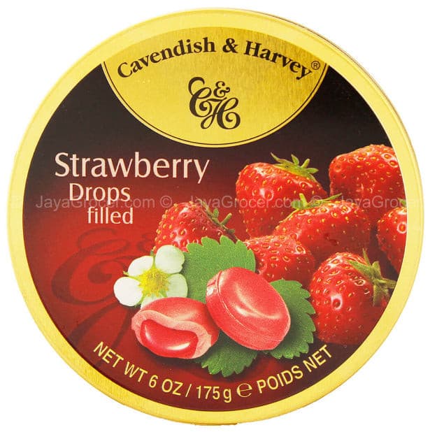 Cavendish &amp; Harvey Drops Filled Strawberry Candy 175g