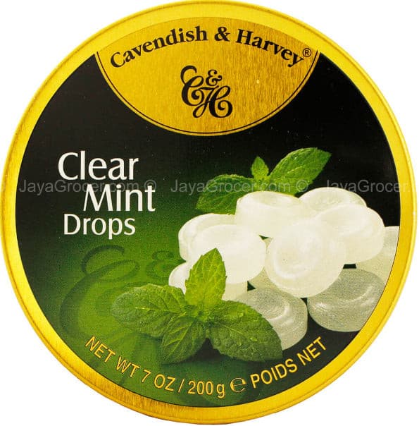 Bonbons Clear Mint Drops Cavendish & Harvey 200g