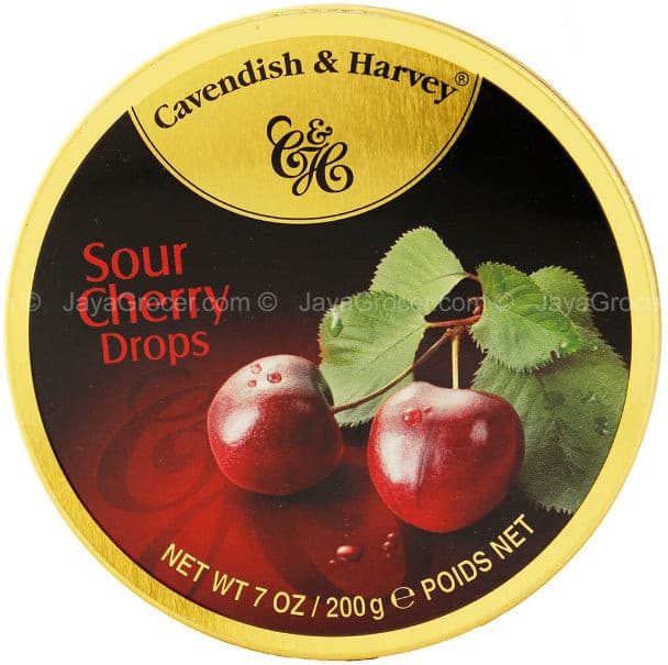 Bonbons Sour Cherry Drops Cavendish & Harvey 200g