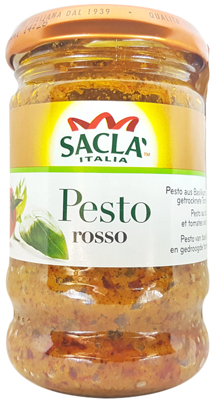 Sauce Pesto au Basilic et Tomates Sechées Sacla 190g