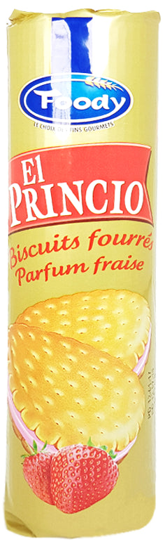 Biscuits Fourrés à la Crème de Fraise El Princio 245g