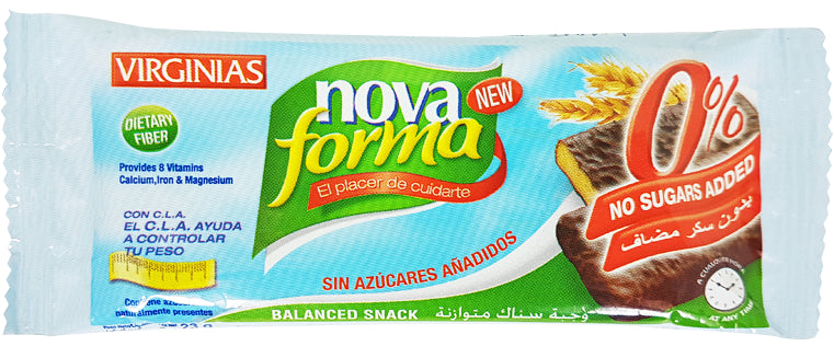 Barre Chocolaté Sans Sucre Nova Forma 23g