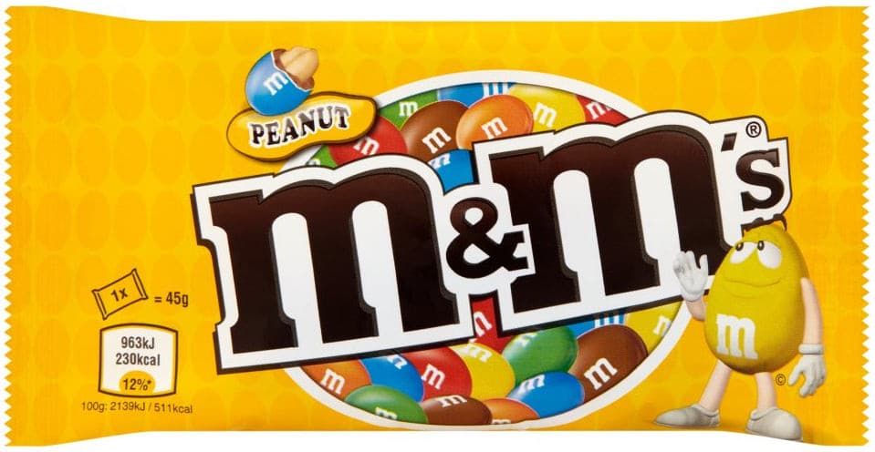 Chocolat aux Cacahuètes m&m's 45g