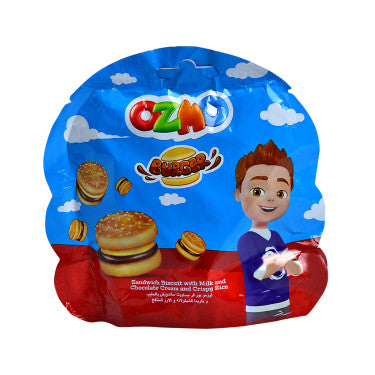 Sandwich Cookie with Milk and Chocolate Cream and Crispy Rice Ozmo Burger 40g