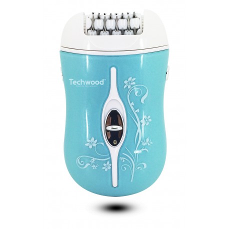 Epilateur Rechargeable bleu Techwood. Batterie 3V