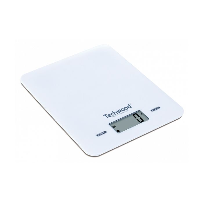 Techwood White Digital Kitchen Scale. Maximum capacity 5 kg. Graduation by 1g - Automatic stop