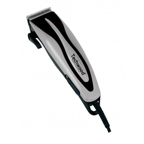 Gray Techwood Corded Hair and Beard Trimmer. Cutting length adjustable from 3 to 12mm