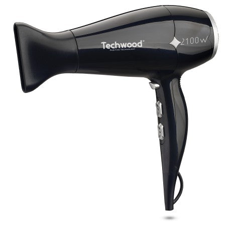 Black Techwood "Pro" hair dryer. 3 temperatures - 2 speeds. 2100W