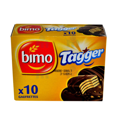 Bimo Cocoa Tagger Wafer Biscuit Pack 10x24 g