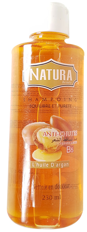 Shampooing Anti-Chute A l'Huile d'Argan Natura 230ml (100% Naturel)