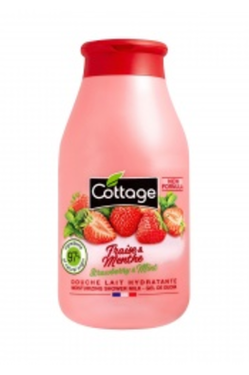 DouchLait Hydratante 97% d’ingrédients d’Origine Naturelle Fraise & Menthe  Cottage  250 ml