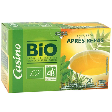 Infusion après repas Bio 20 Sachets Casino 30 g