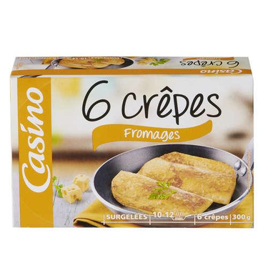 6 Crêpes surgelé Fromage Surgelées Casino 300 g