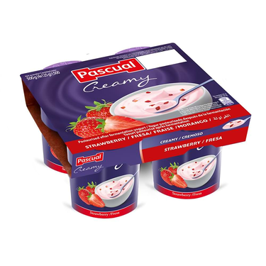 Pascual Gluten Free Strawberry Creamy Yogurt 4x125g