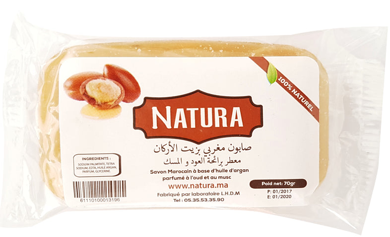 Savon du Terroir Marocain à Base d'Huile d'Argan Natura 70g