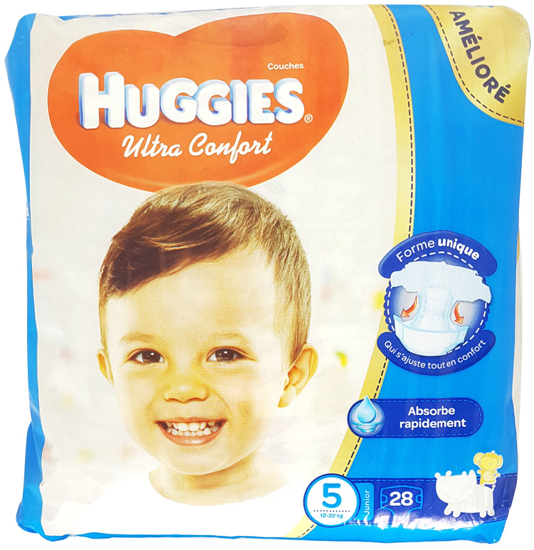 28 Junior Huggies T5 Diapers (12 - 22kg)