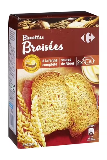 Biscottes farine complète