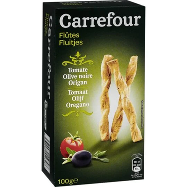 Carrefour Savory Snack Sticks with Tomato, Black Olive and Oregano 100 g