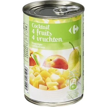 Cocktail de 4 Fruits Sirop Léger Carrefour 250 g