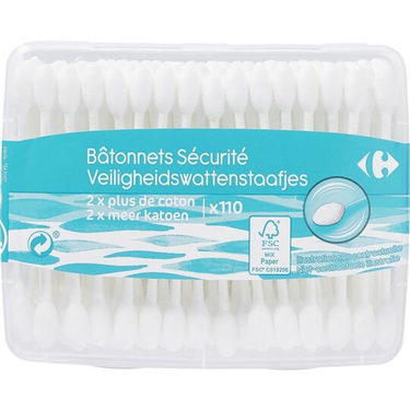 100 Adult Cotton Swabs Carrefour