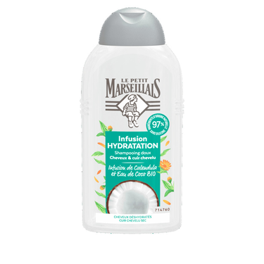 Shampooing Infusion Hydratation Calendula et Eau de Coco Bio Le Petit Marseillais  250ml