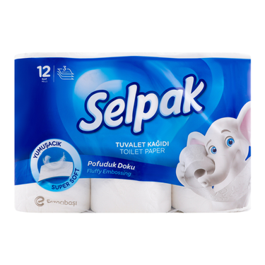 12 Papiers Toilettes Selpak Super Soft