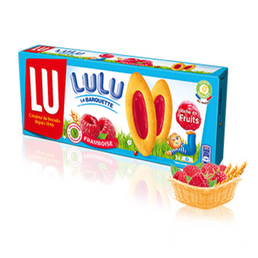 LULU Biscuits the Raspberry Barquette Lu 120 g