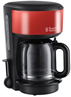 ماكينة تحضير القهوة الوان احمر راسل هوبز 1000 واط سعة 1.25 لتر