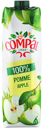 100% Pure Apple Juice No Added Sugar Compal 1L