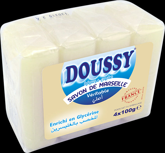 Savon de Marseille Enrichi En Glycérine Doussy 100G X 4