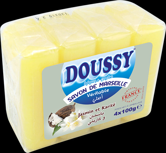 Savon de Marseille au Jasmin et Karité Doussy 100G X 4