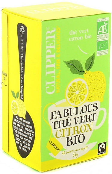 Organic Green Tea with Lemon Clipper 20s