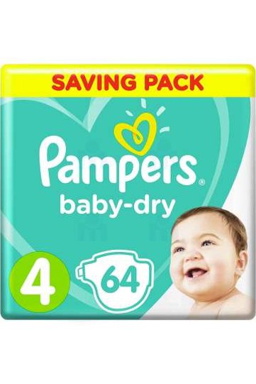 63 Baby-Dry Maxi Pampers T4 Nappies (9 - 14kg)