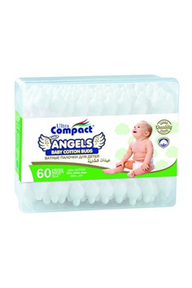 60 مسحة قطنية صغيرة الحجم من Angels Baby