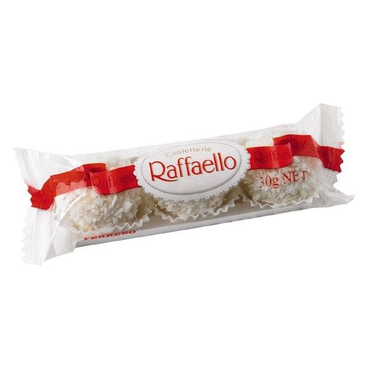 3 White chocolate truffles with coconut and almonds Ferrero Raffaello 30g