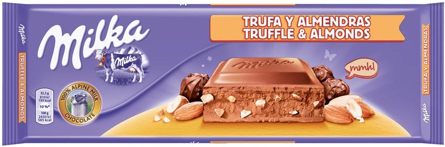Milk Chocolate Filled with Truffle and Almonds Milka 300g