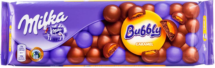 Bubbly Milk Chocolate Caramel Filled Milka 300g