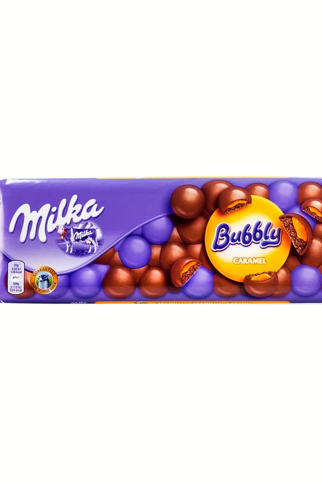 Bubbly Milk Chocolate Caramel Filled Milka 300g
