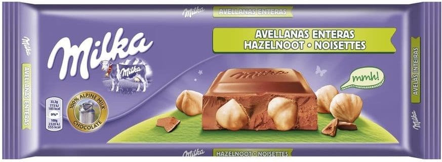 Milka Whole Hazelnut Filled Milk Chocolate 300g