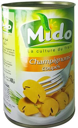 Champignons Coupés Mido 400g