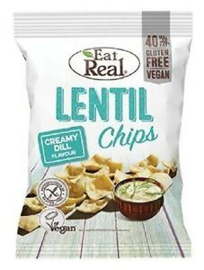 LENTIL CHIPS CREAMY DILL EAT REAL 40G