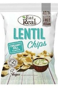 LENTIL CHIPS CREAMY DILL EAT REAL 40G