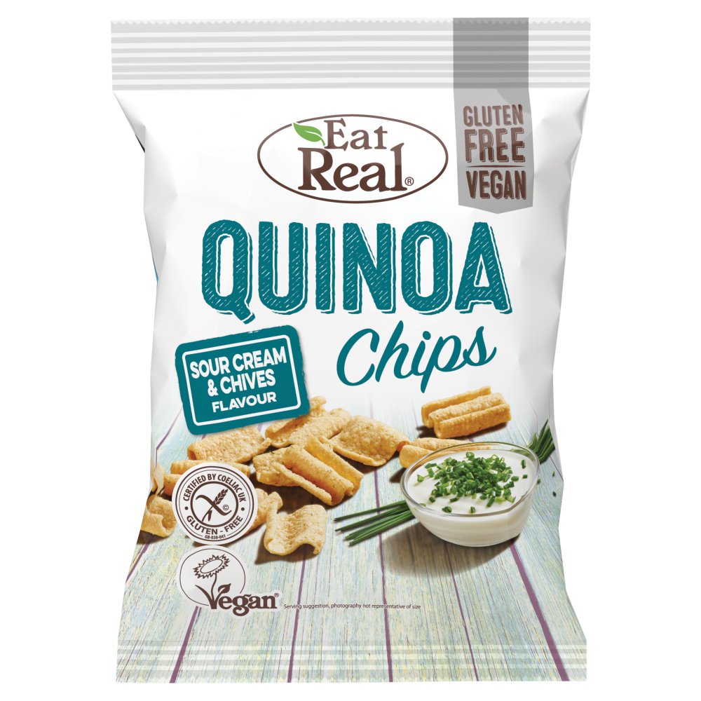 Sour Cream &amp; Chives Chips Gluten free Vegan Eat Real 30g