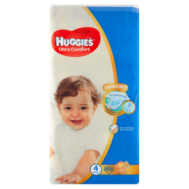 50 Couches Large Ultra Confort Huggies T4 (8 - 14kg)
