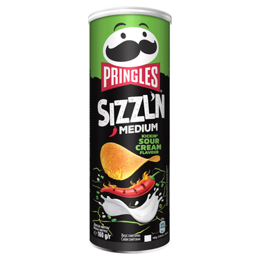 Pringles Sour Cream Medıum Kıckın Sızzl'n Flavor Crisps 160g