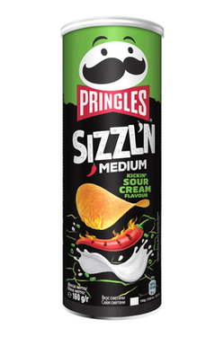 Chips Saveur  Sour Cream Medıum Kıckın Sızzl'n Pringles 160 g
