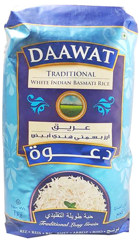 Riz Basmati Indien Traditionnel Long Grain Daawat 1kg
